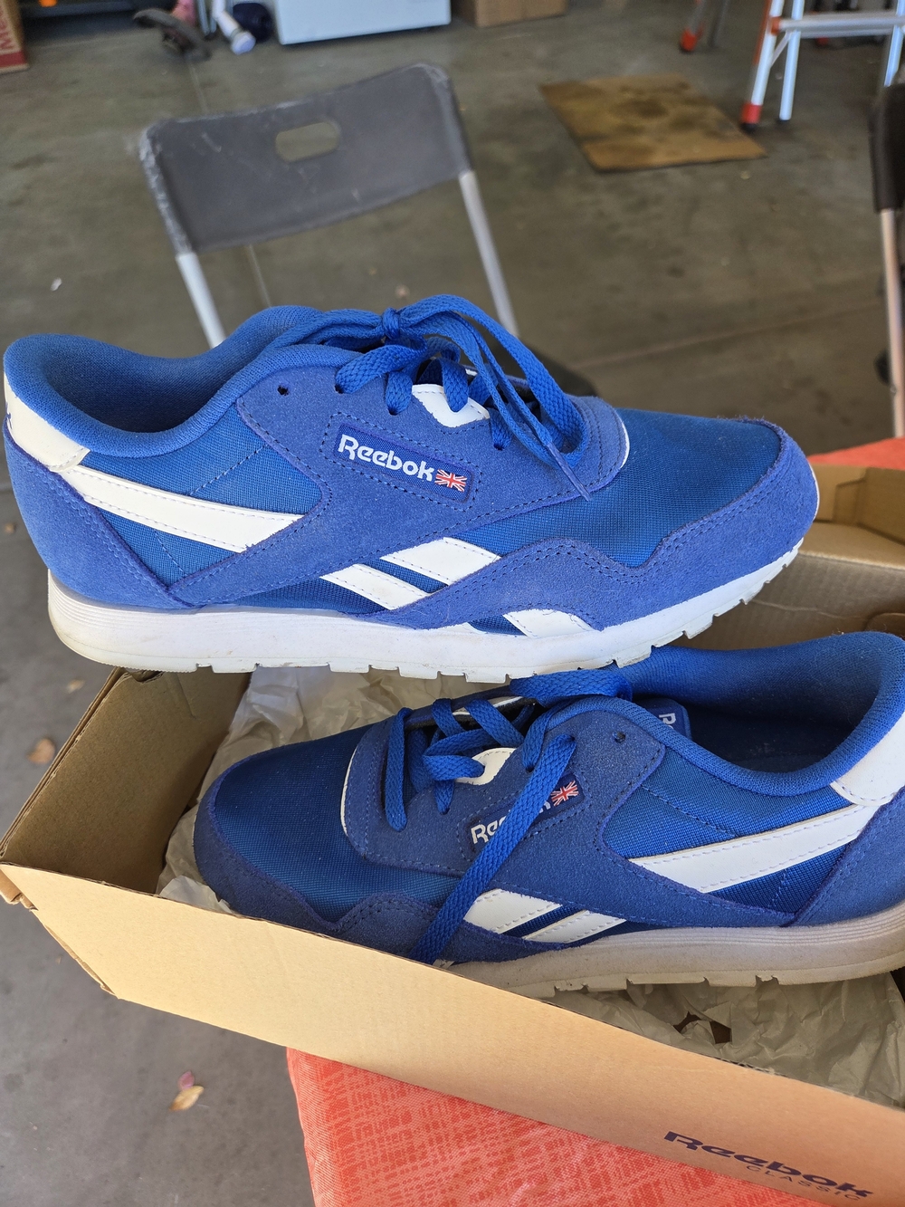 Reebok Kids Royal Blue and White Low-Top Sneakers